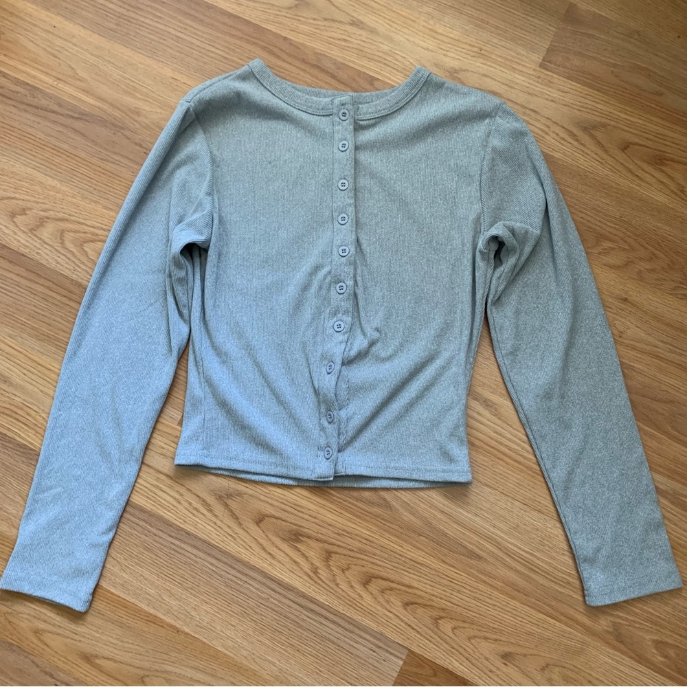 Grey long sleeve top